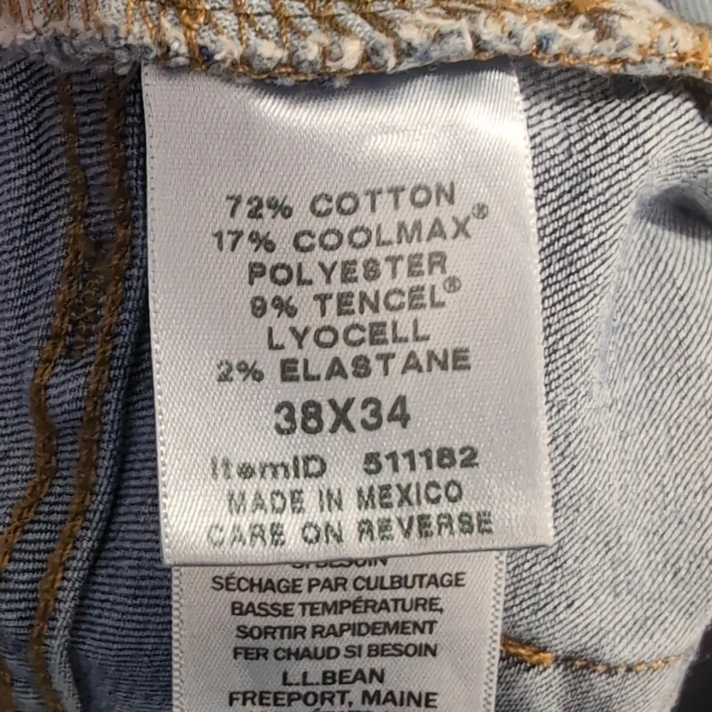 L.L. Bean BeanFlex Jeans Classic Fit Straight Leg Soft Stretch Size 38x32